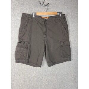 Lee Dungarees Shorts Mens 38 Charcoal Gray Cargo Relaxed Outdoor Hiking Work